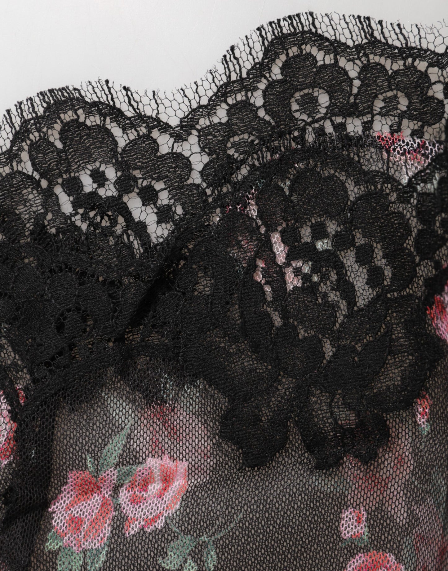 Dolce & Gabbana – Dessous aus Netzstoff mit Blumenmuster in Schwarz und Rosa