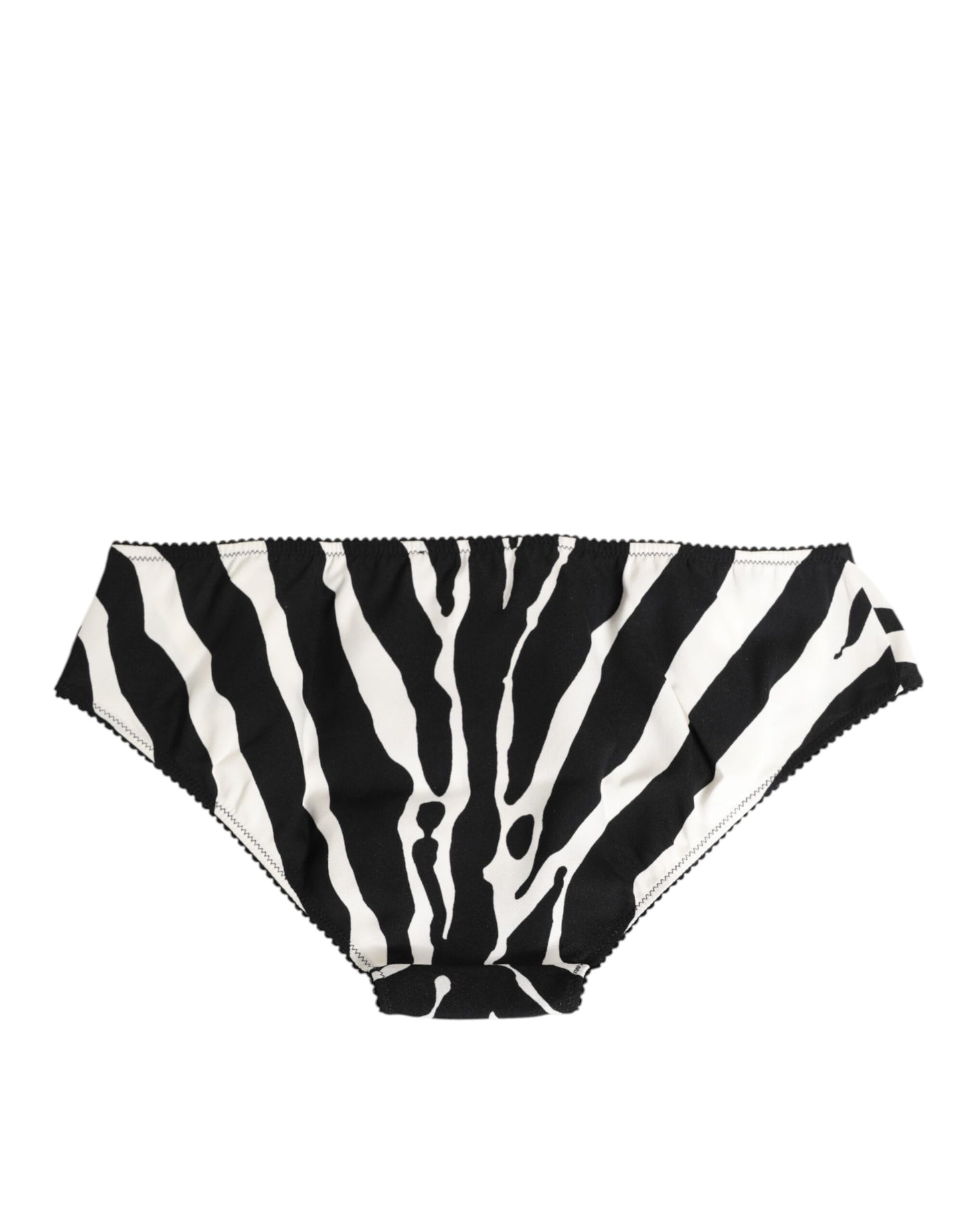 Dolce & Gabbana – Slip mit Zebra-Print in Schwarz und Weiß