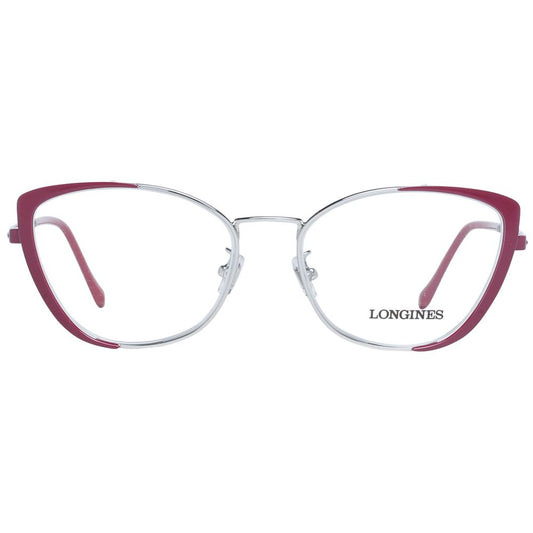 Longines Burgunderfarbene Brille aus Metall und Kunststoff (Gestell)