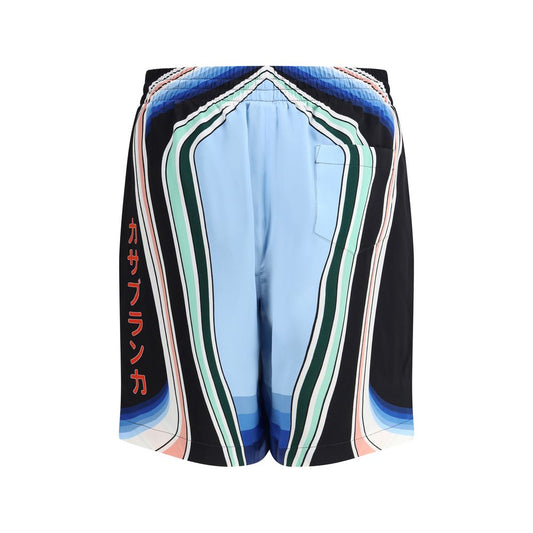 Casablanca Multicolor Silk Bermuda Shorts
