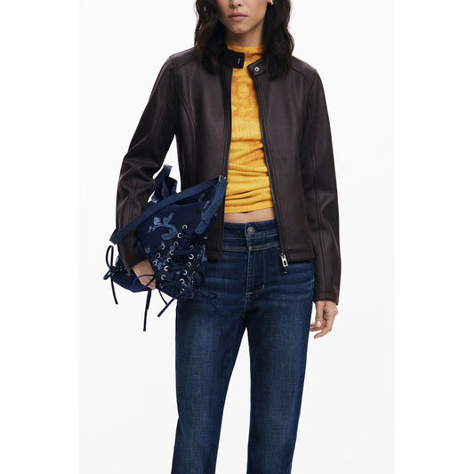 Desigual Braune Polyester-Damenjacke