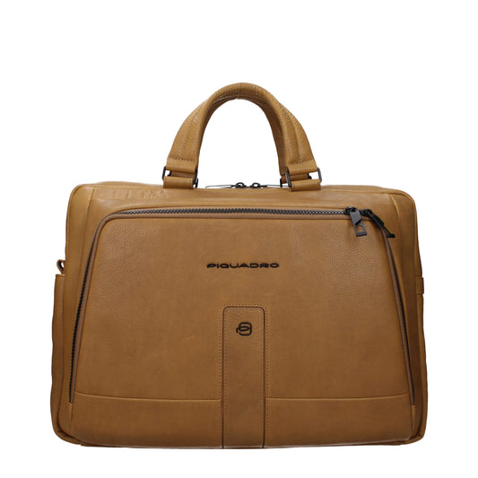 Piquadro Beige Business- und Laptoptaschen aus Leder