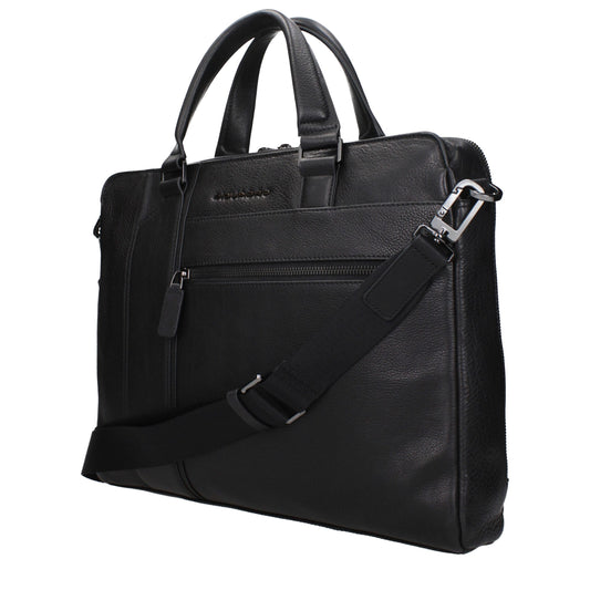 Piquadro Schwarze Business- und Laptoptaschen aus Leder