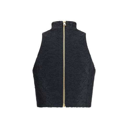 Balmain Black Viscose Top