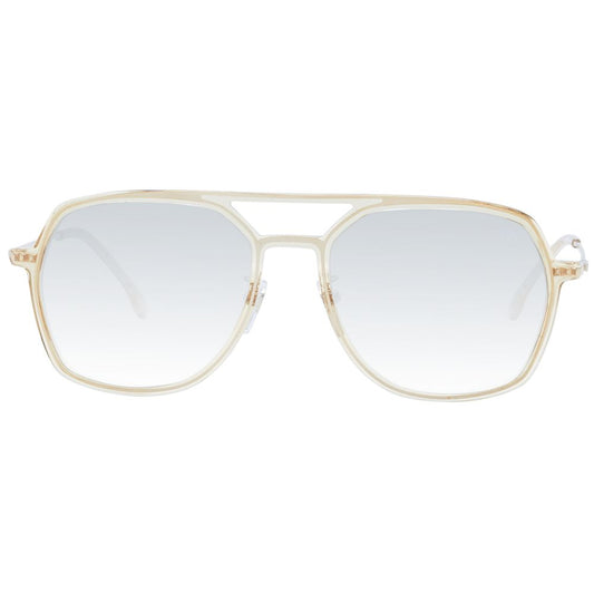Lozza Beige Acetate & Plastic Sunglasses