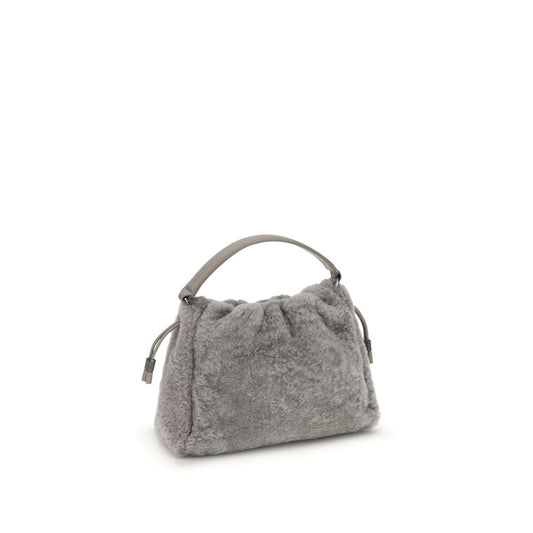 Brunello Cucinelli – Kleine Mellow-Schultertasche aus Shearling