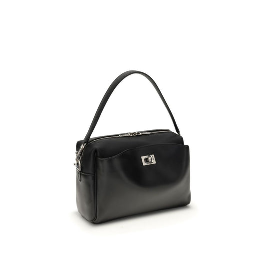 Balenciaga Schultertasche aus schwarzem Kalbsleder Bos Taurus