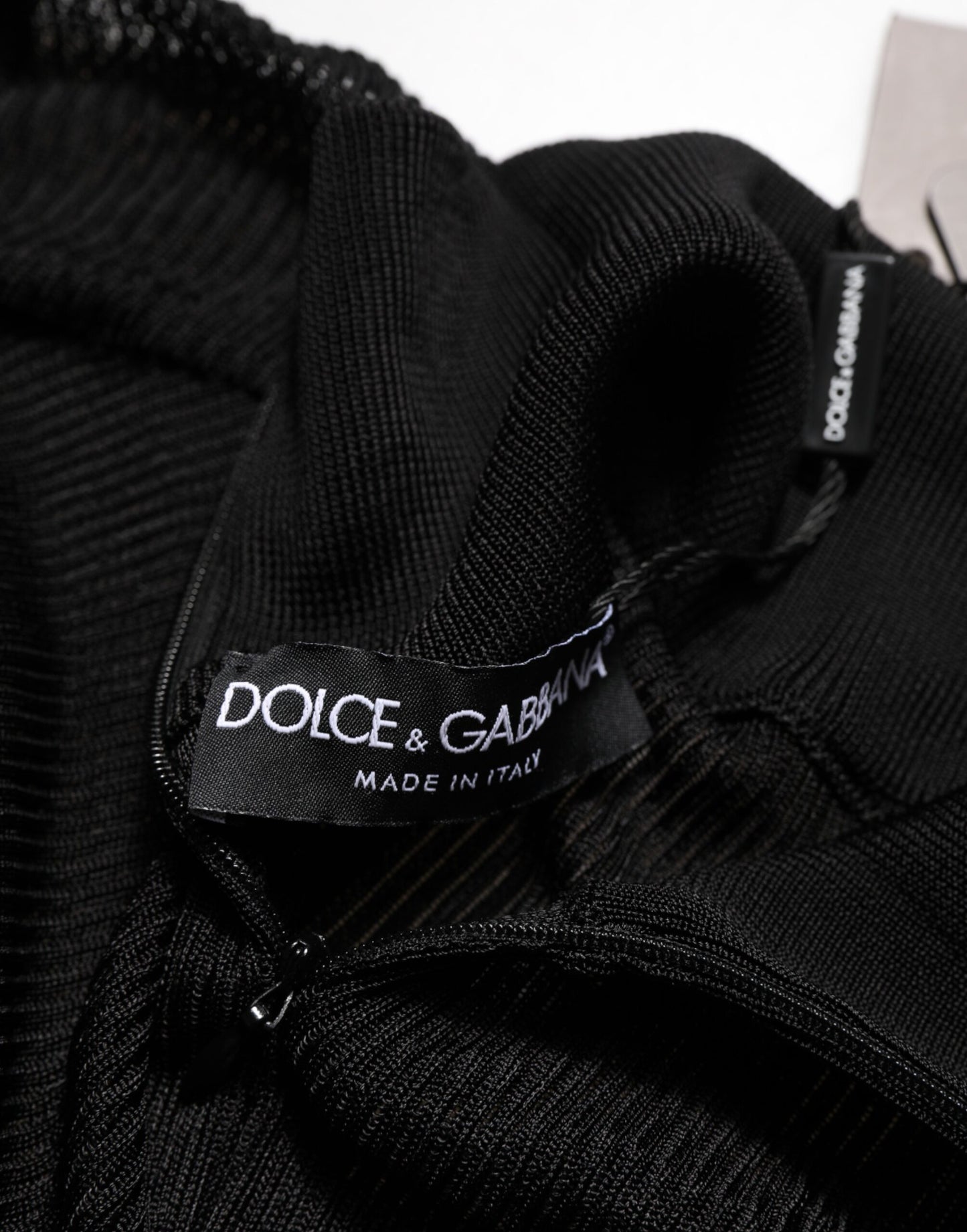 Dolce & Gabbana – Schwarzer Rollkragenpullover aus Viskose
