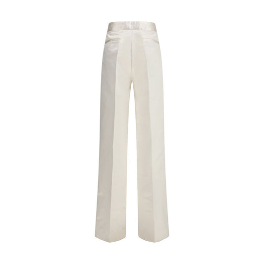 SA SU PHI Cream Silk Pants