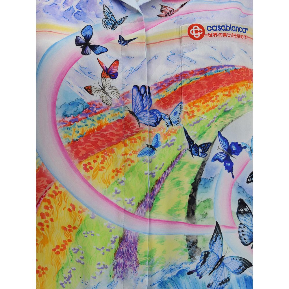 Casablanca Teacher Butterfly Landscape Kurzarmhemd