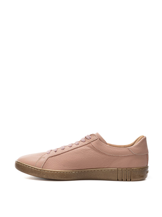 Bally Pink Leather Low Top Sneakers
