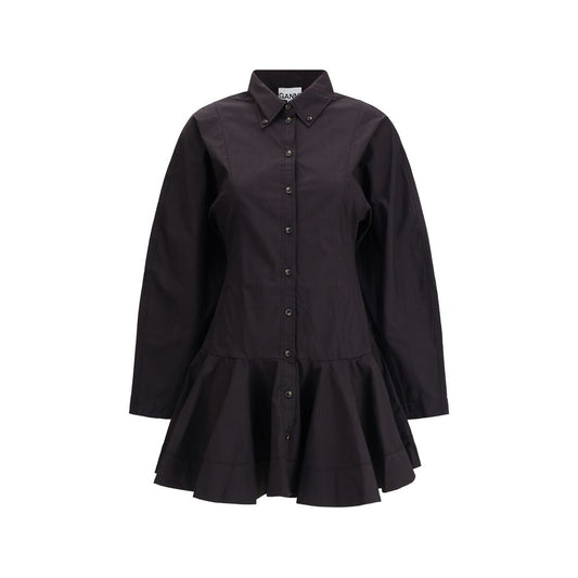 Ganni Black Cotton Casual Dress