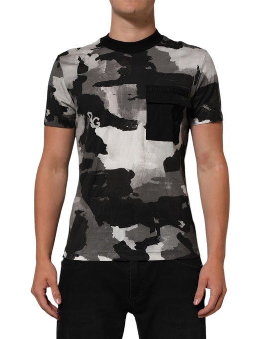 Dolce & Gabbana – Mehrfarbiges Camouflage-T-Shirt für Herren mit kurzen Ärmeln
