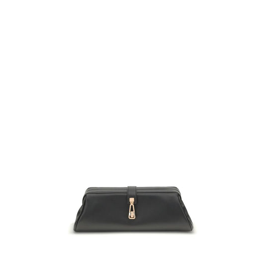 Gabriela Hearst Black Calf Leather Bos Taurus Clutch Bag