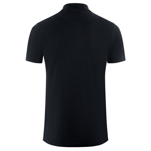 Aquascutum – Schwarzes Poloshirt aus Baumwolle