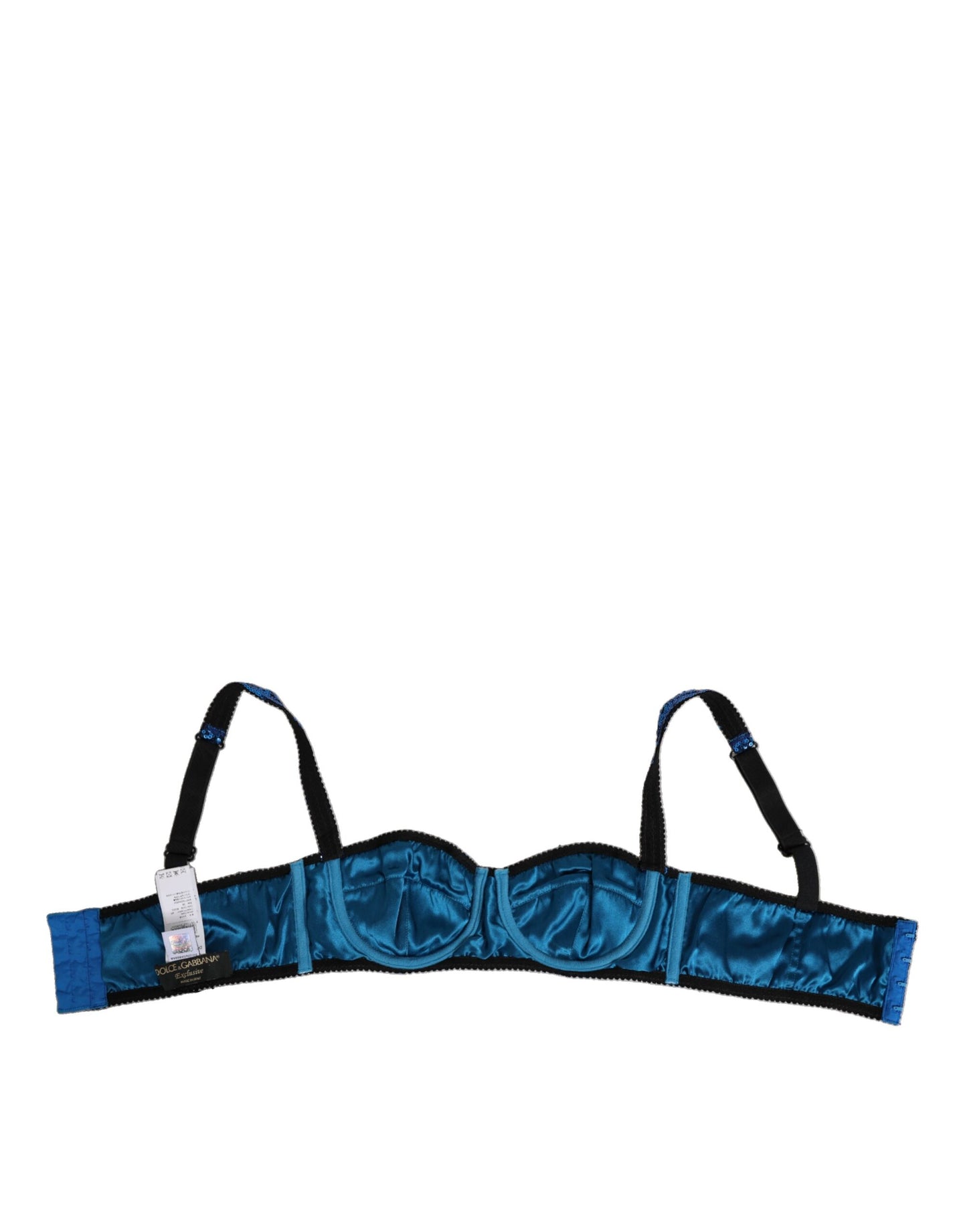 Dolce & Gabbana – Balconnet-BH mit blauen Pailletten