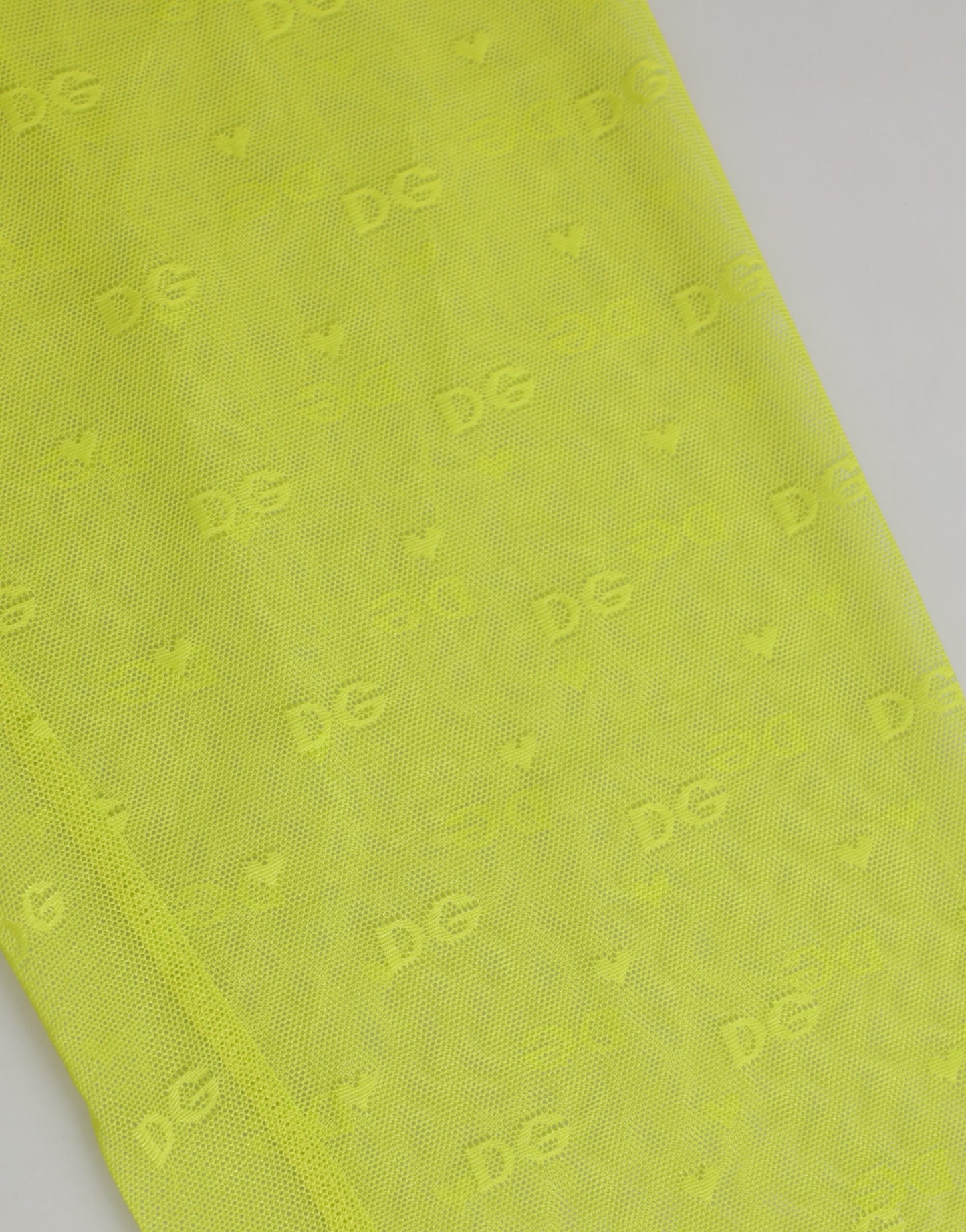 Dolce & Gabbana Neongrüne Nylon-Leggings mit Logo und Spitze, Unterwäsche