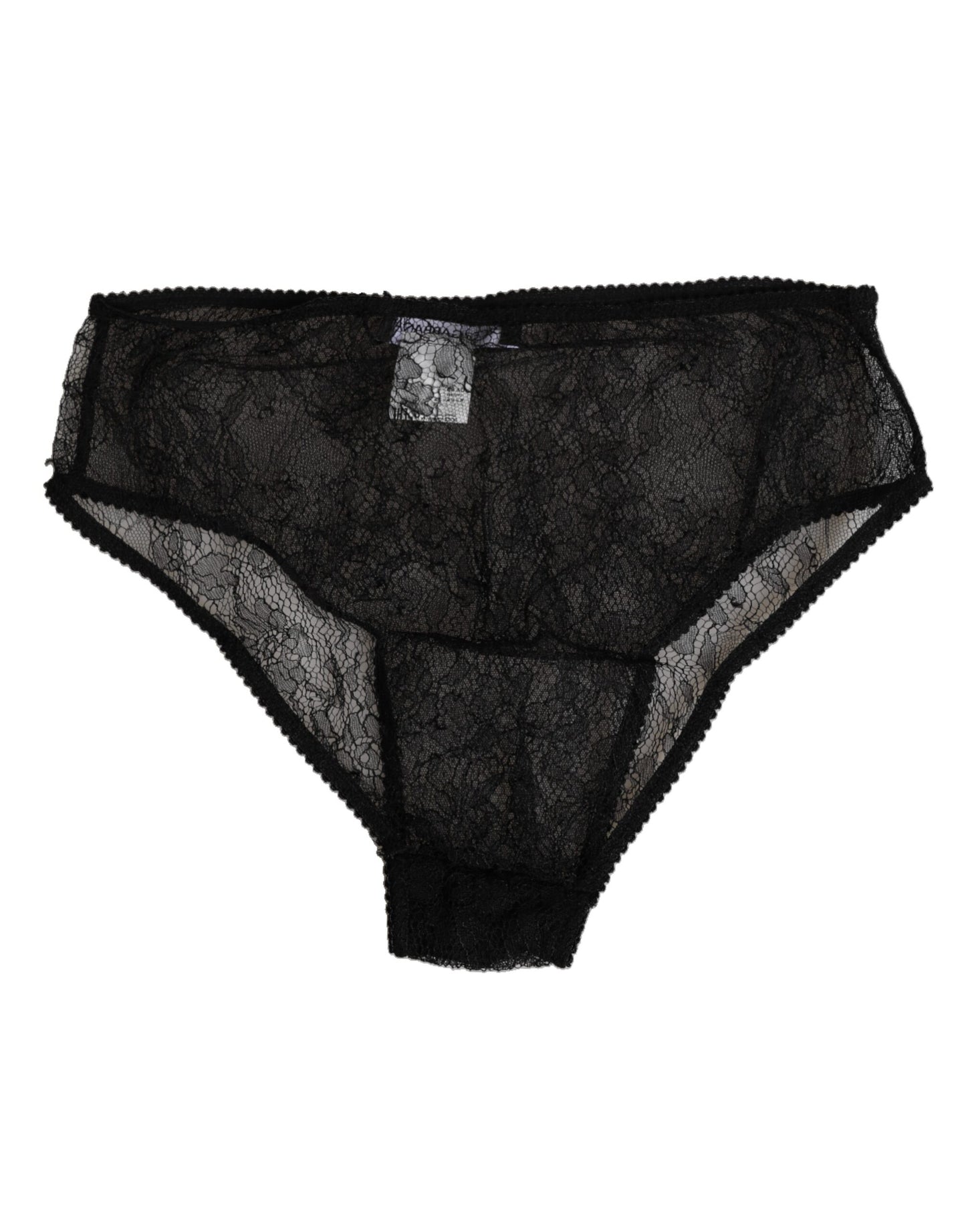 Dolce & Gabbana – Schwarze Nylon-Stretch-Höschen mit hoher Taille