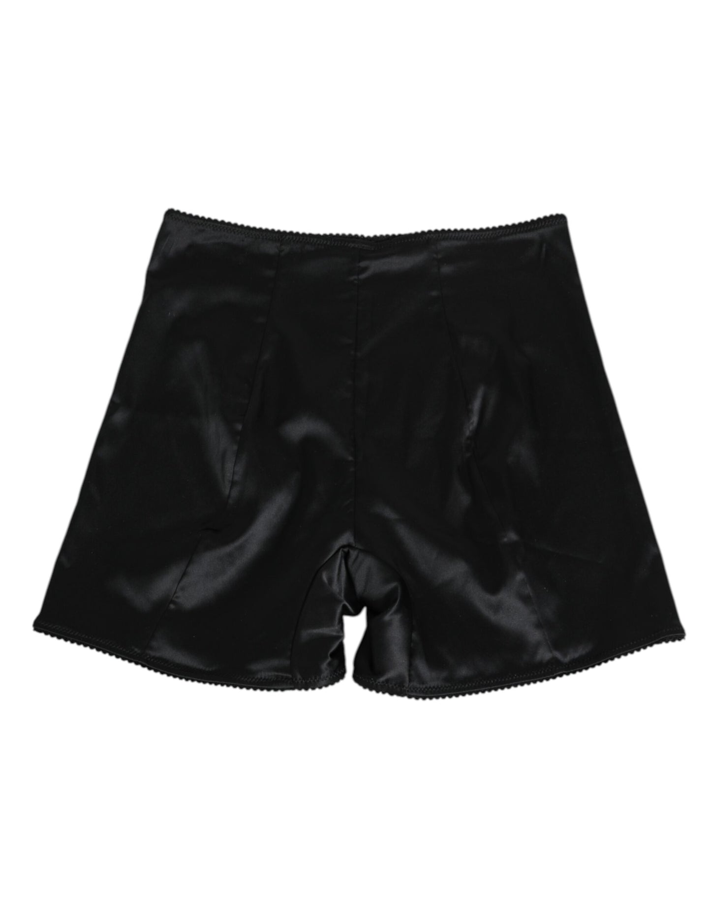 Dolce & Gabbana – Schwarze Stretch-Slip-Radsportunterwäsche aus Seide für Damen