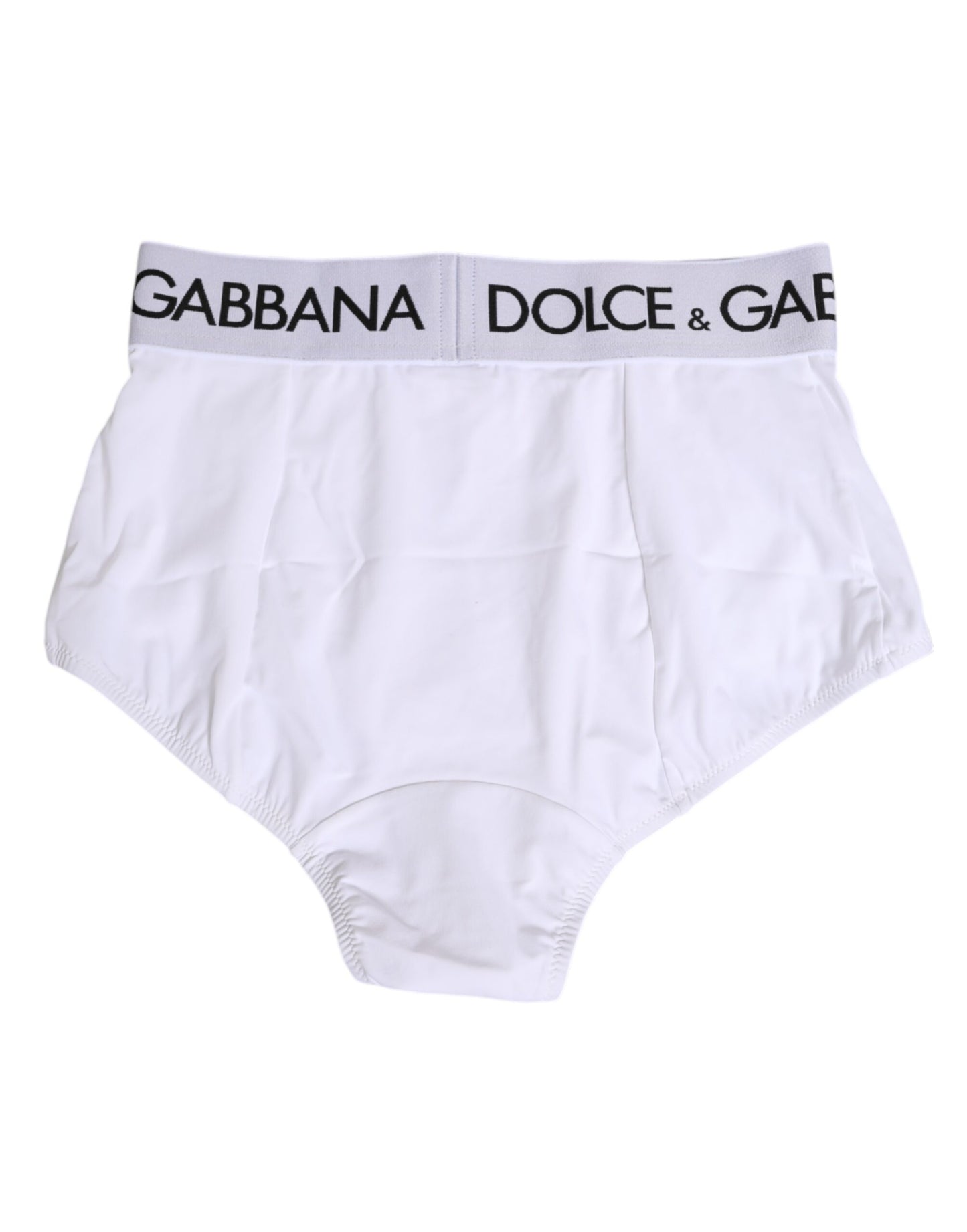 Dolce & Gabbana – Weiße Nylon-Höschen mit Logobund