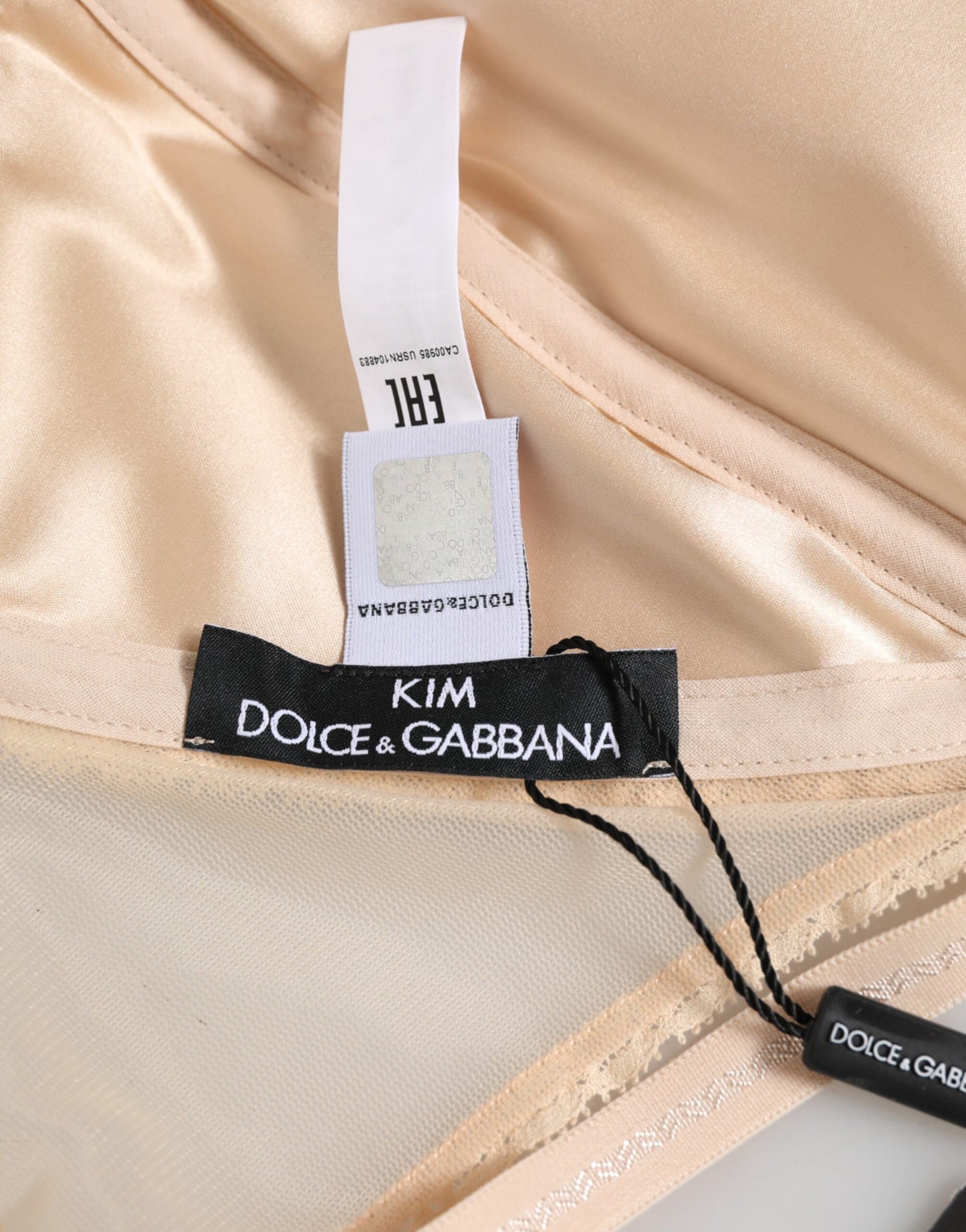 Dolce & Gabbana Beige Nylon Triangle Soft Cup Büstenhalter Unterwäsche