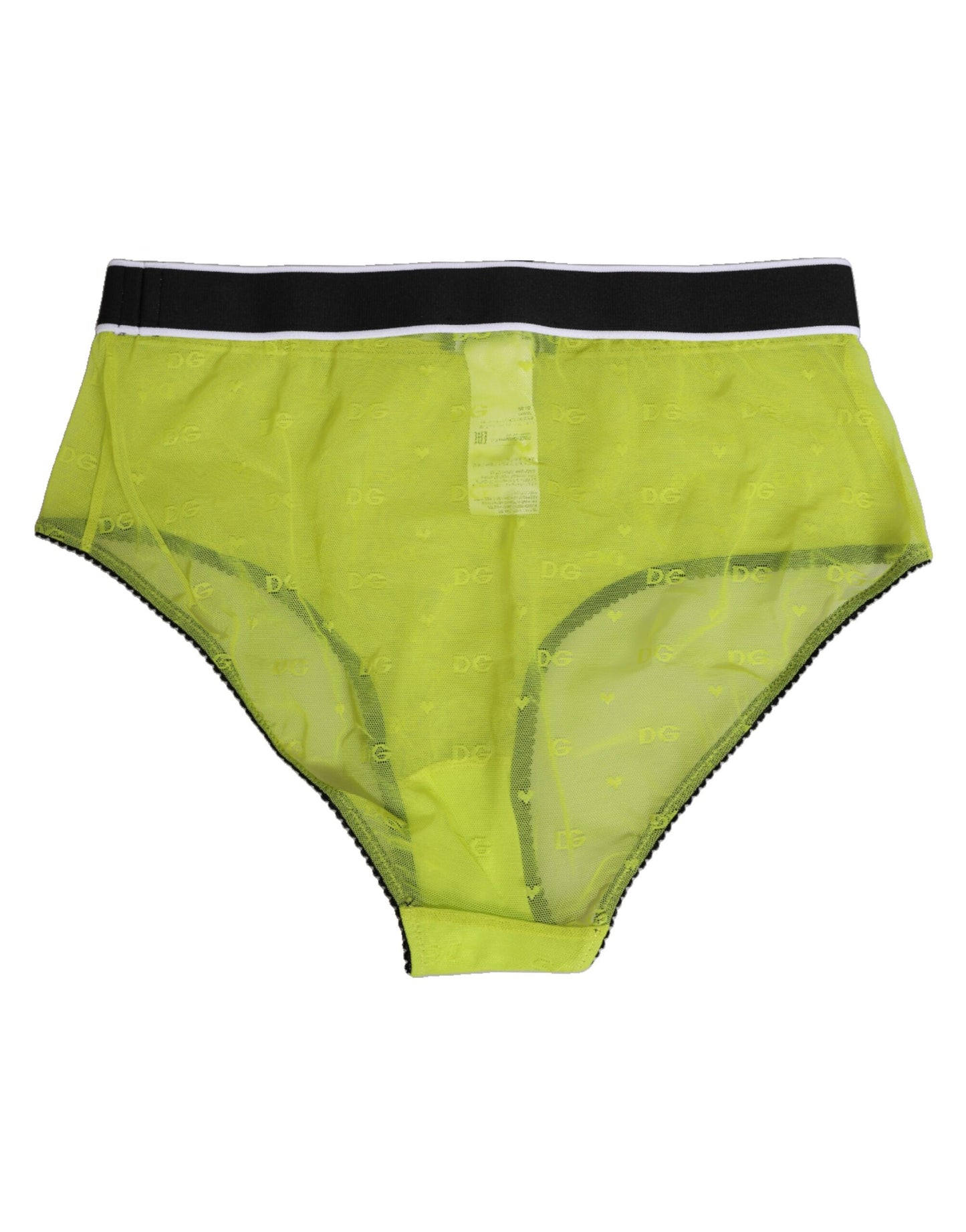 Dolce & Gabbana – Grüne Nylon-Unterhose mit Logobund