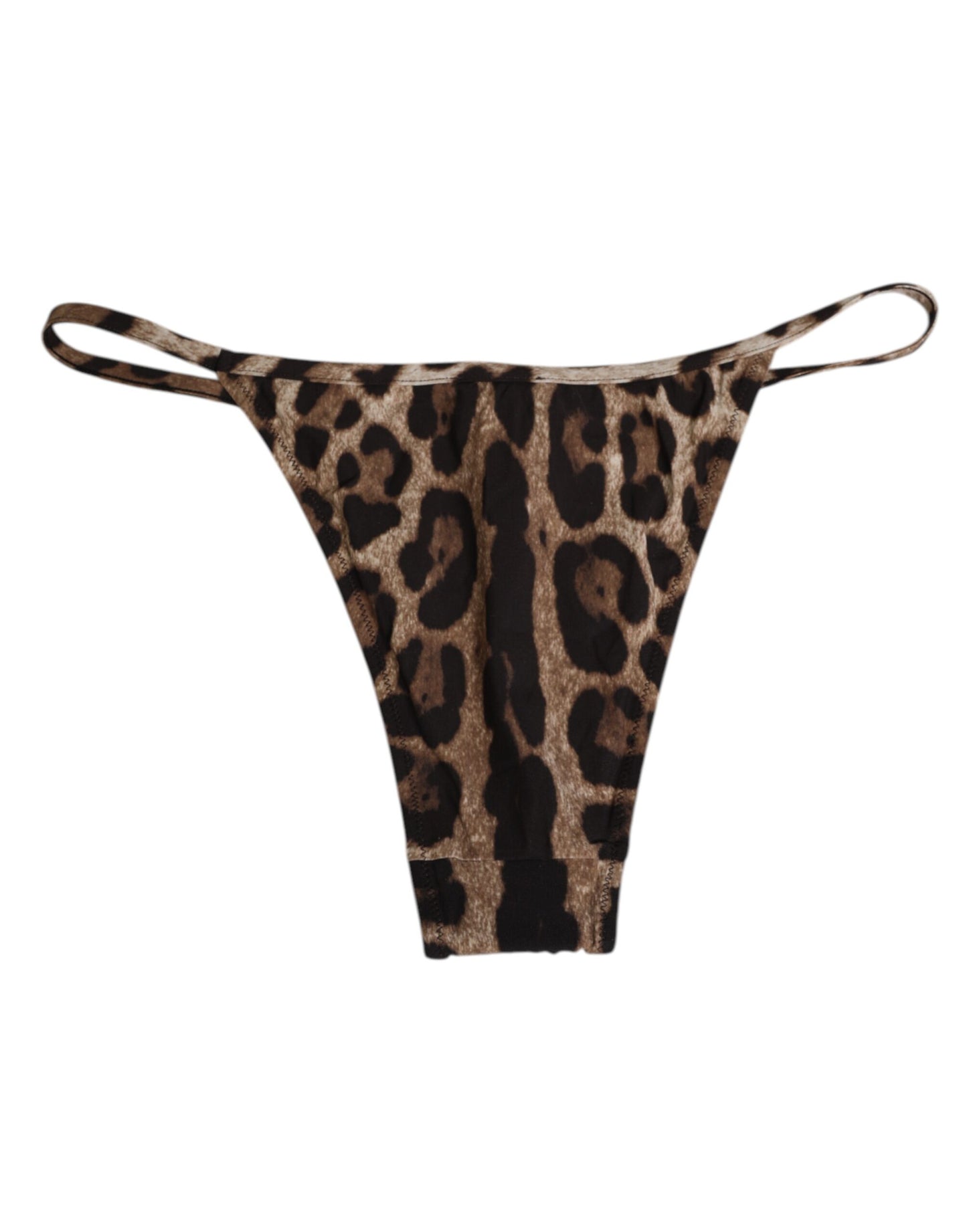 Dolce & Gabbana – Braune Leoparden-Triangel-Tanga-Höschenunterwäsche