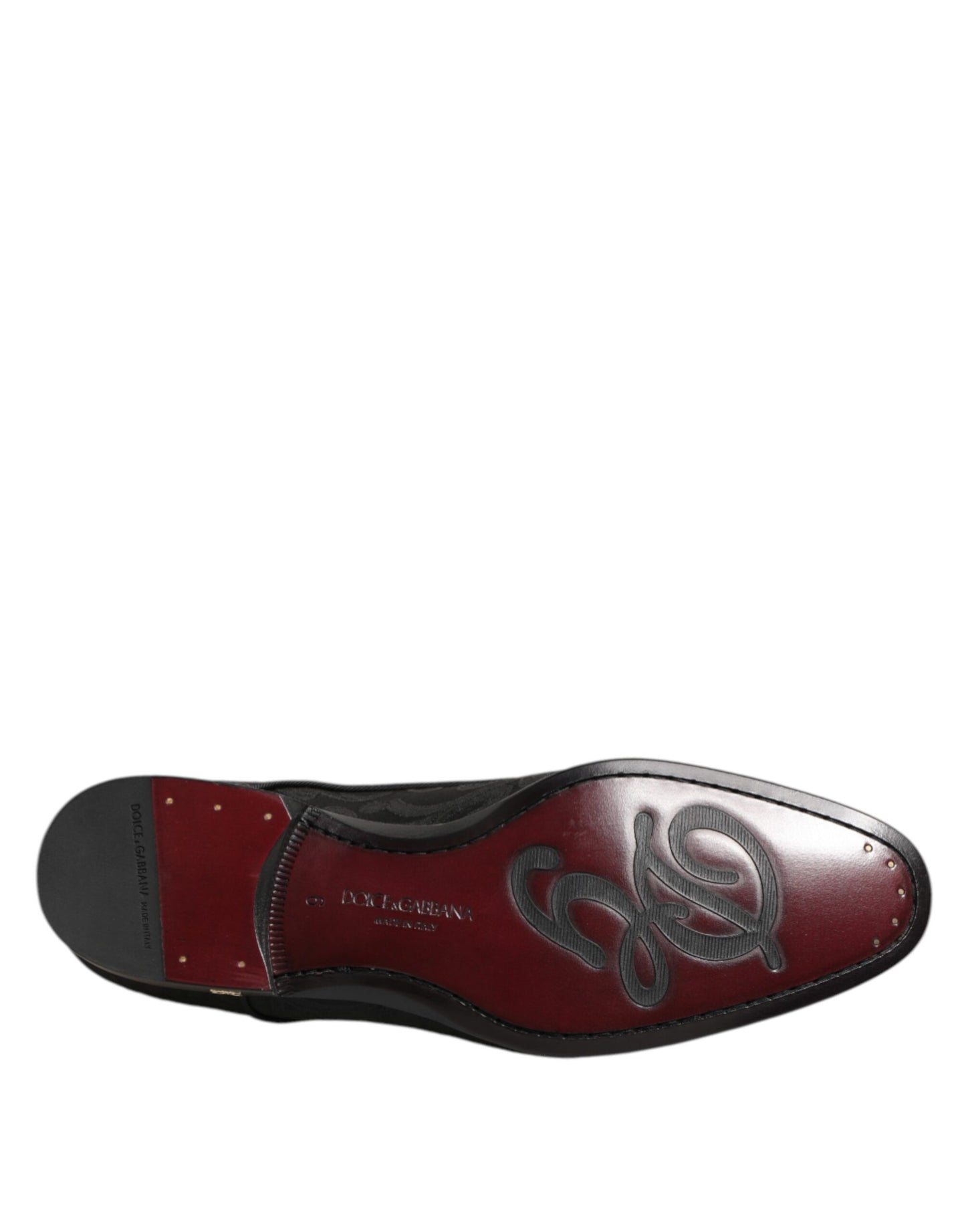 Dolce & Gabbana – Derby-Schnürschuhe aus schwarzem Brokat für Herren