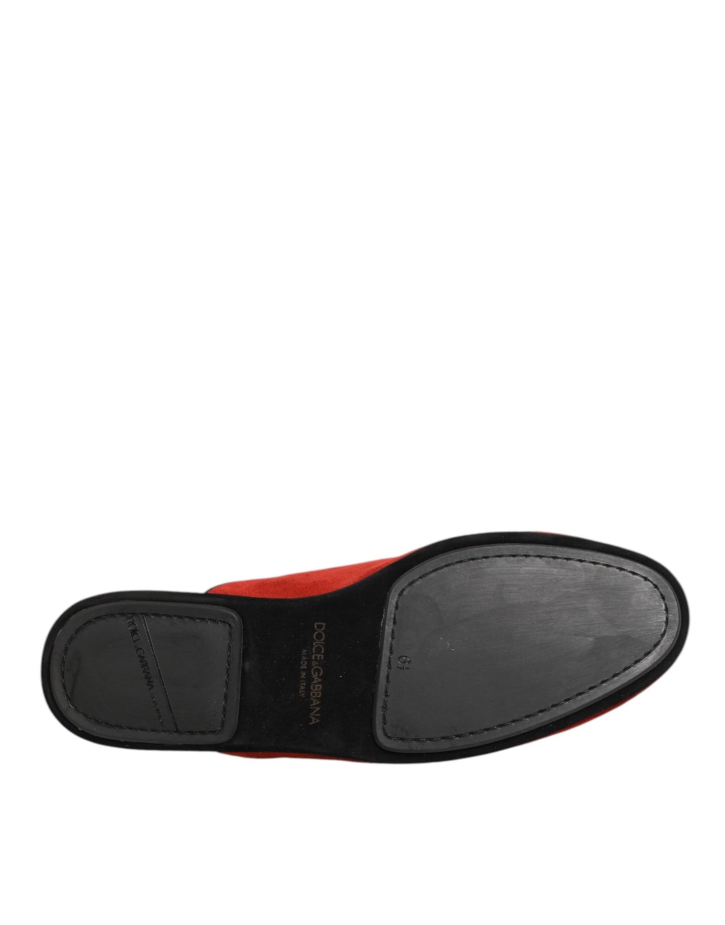 Dolce & Gabbana Rote Wildleder DG King Herren Hausschuhe Schuhe