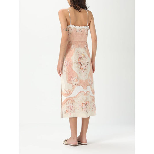 Twinset Leinenkleid in Multicolor