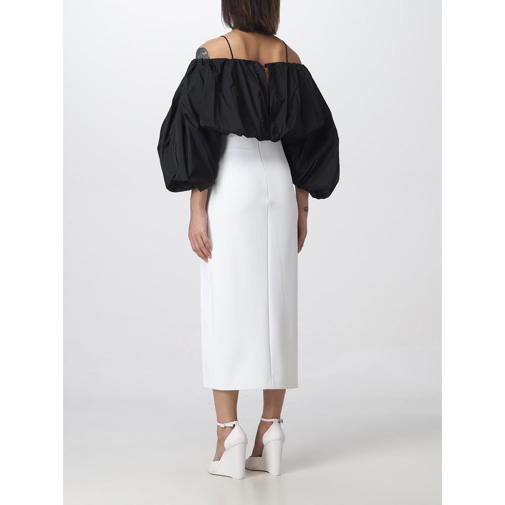 PINKO Weißer Midirock aus Polyester