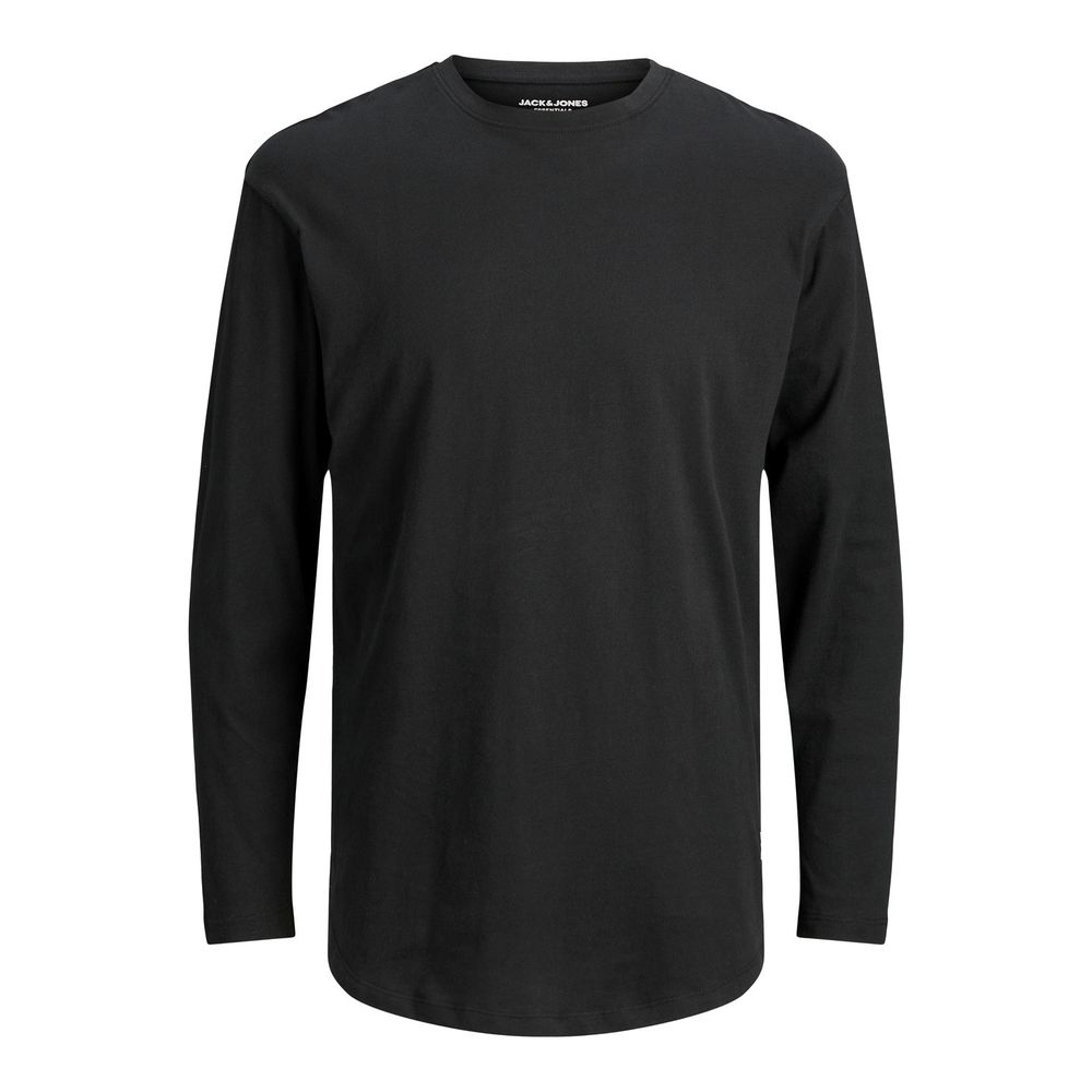 Jack Jones – Schwarzes Langarmshirt aus Baumwolle