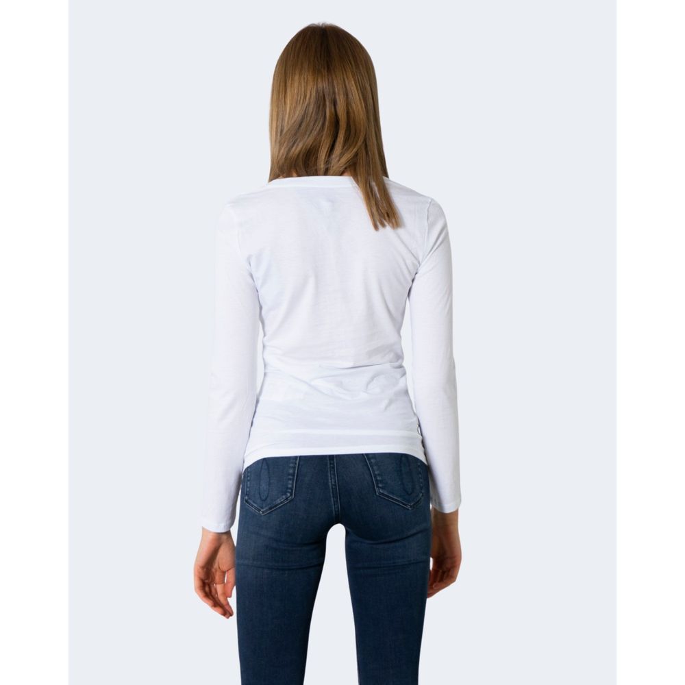 Armani Exchange – Weißes Langarmshirt aus Baumwolle