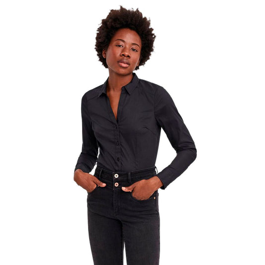 Vero Moda – Schwarzer Baumwoll-Body