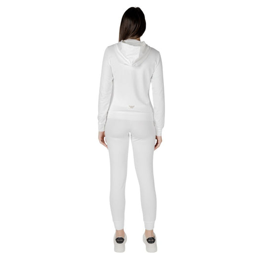 EA7 Emporio Armani Cremefarbener Trainingsanzug aus Polyester