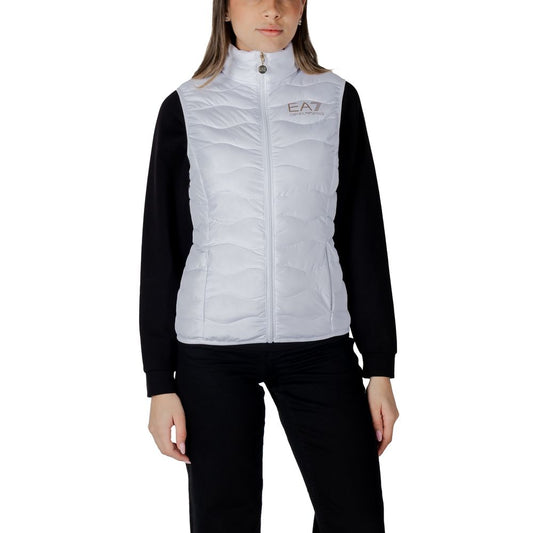 EA7 Emporio Armani – Weiße ärmellose Jacke aus Polyester