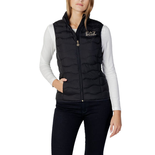 EA7 Emporio Armani – Schwarze ärmellose Jacke aus Polyester