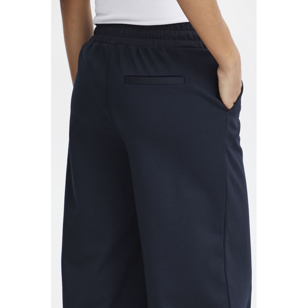 ICHI – Blaue Hose aus recyceltem Polyurethan