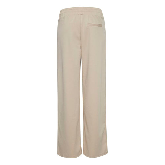 ICHI Beige Hose aus recyceltem Polyurethan