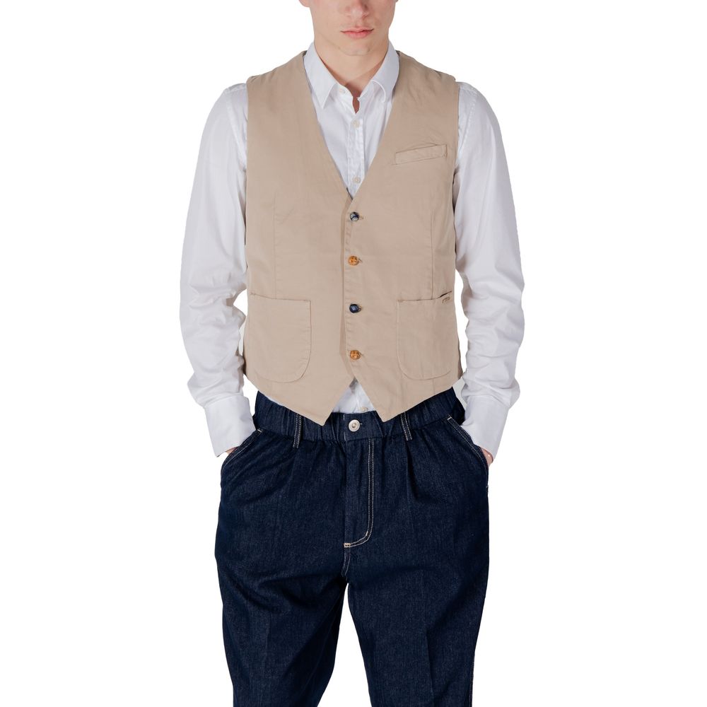 Gianni Lupo Beige Baumwollweste