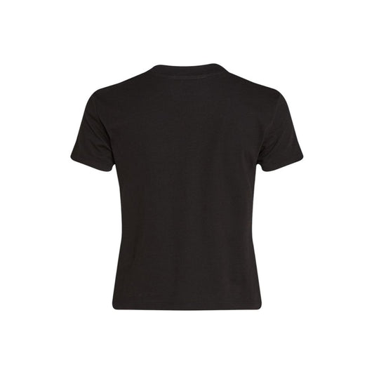 Calvin Klein Jeans – Schwarzes T-Shirt aus recycelter Baumwolle