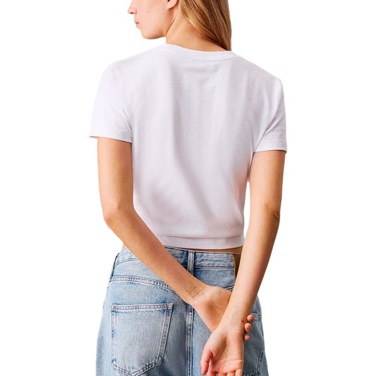 Calvin Klein Jeans – Weißes T-Shirt aus recycelter Baumwolle