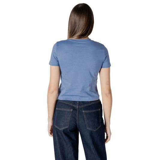 Calvin Klein Jeans – Hellblaues T-Shirt aus recycelter Baumwolle