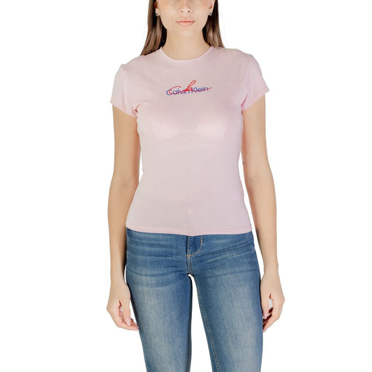Calvin Klein Jeans – Mehrfarbiges T-Shirt aus recycelter Baumwolle