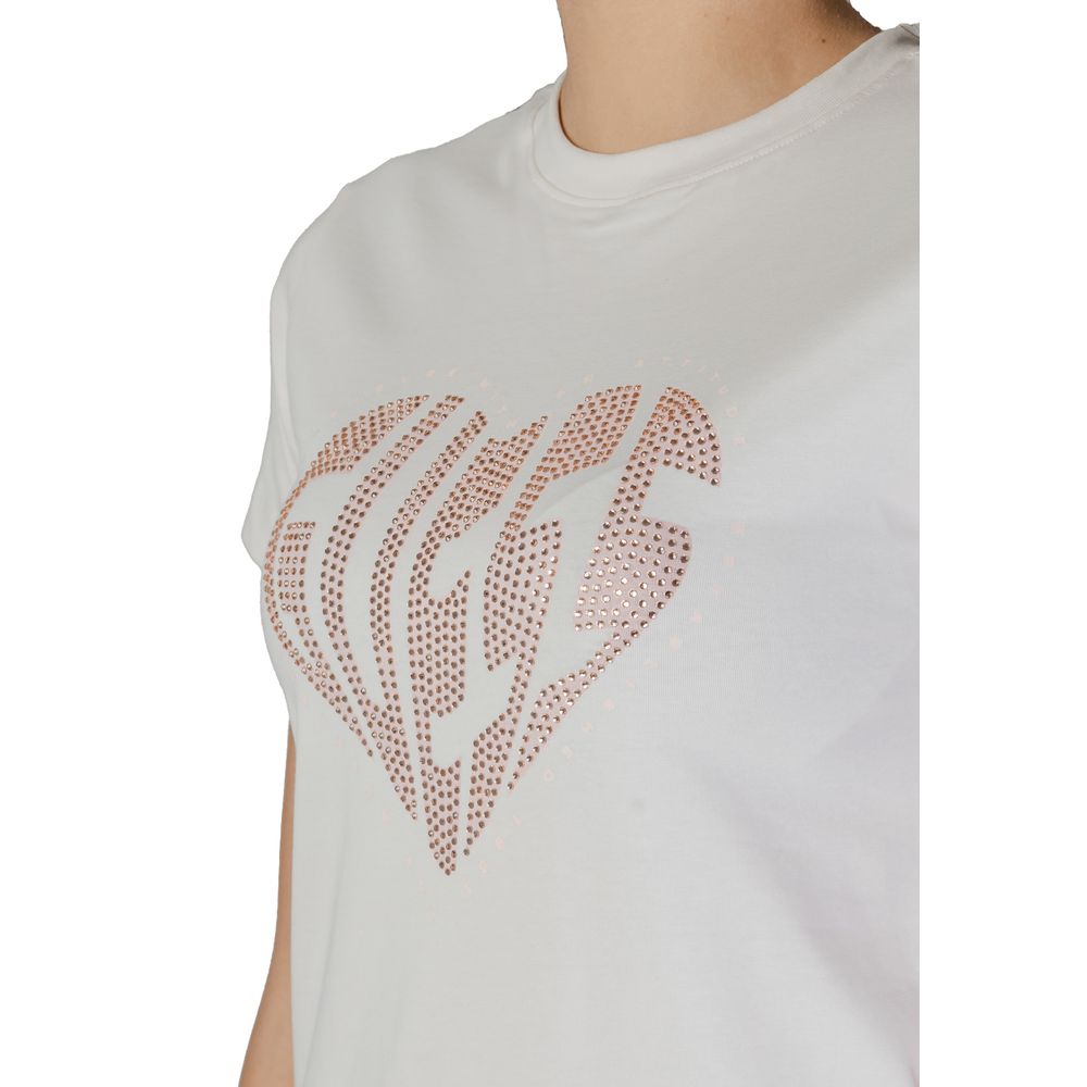 Guess Active Cremefarbenes Baumwoll-T-Shirt