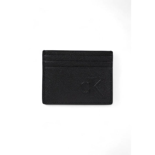 Calvin Klein Jeans – Kartenetui aus schwarzem Leder