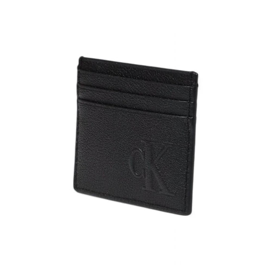 Calvin Klein Jeans – Kartenetui aus schwarzem Leder