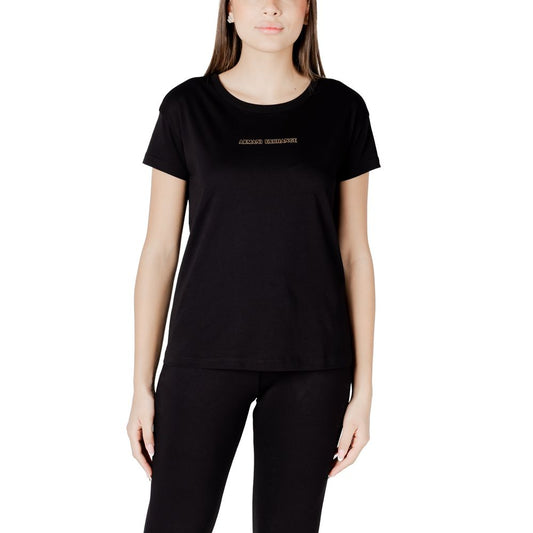 Armani Exchange – Schwarzes Baumwoll-T-Shirt