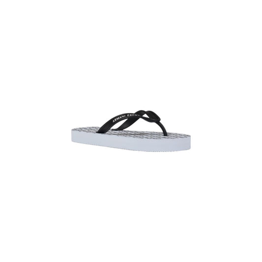 Armani Exchange – Weiße Flip-Flop-Sandalen aus Gummi