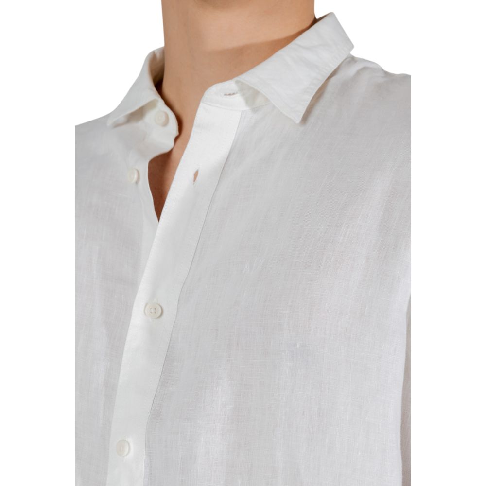 Armani Exchange – Weißes Leinenhemd